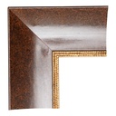 8025 - 3"  BROWN W/GOLD LIP