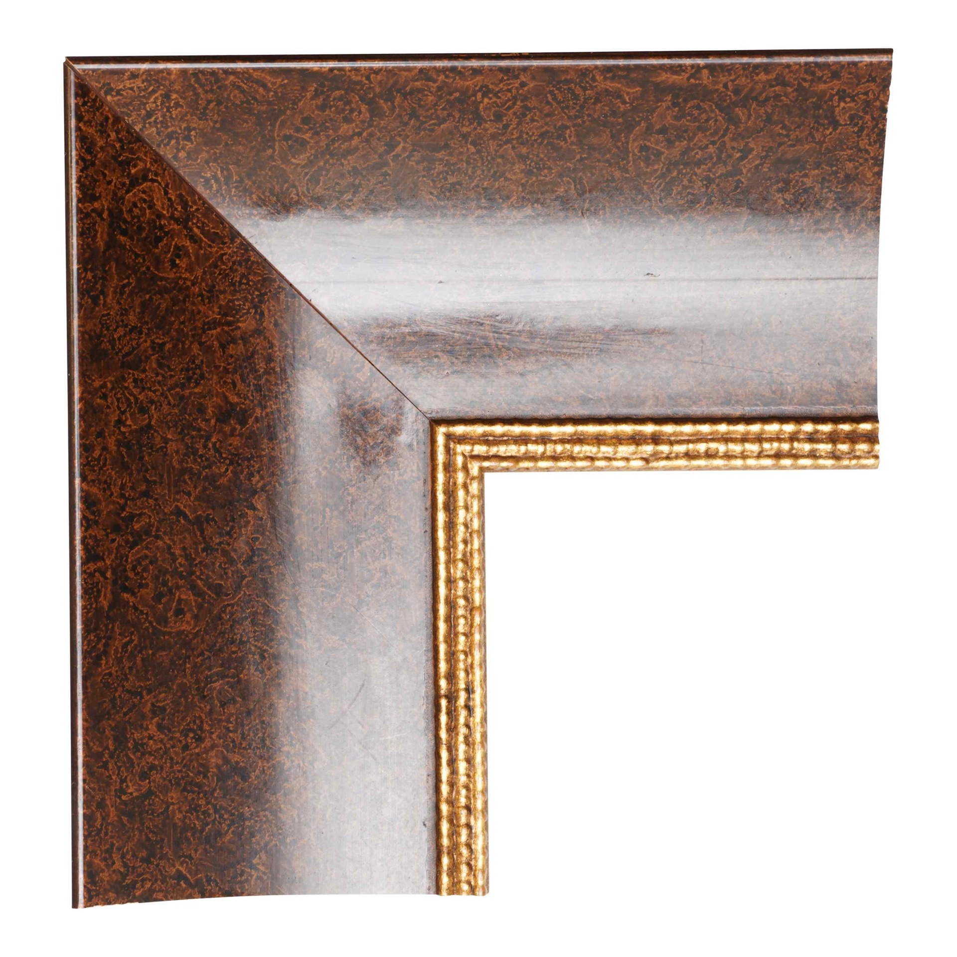 8025 - 3" BROWN W/GOLD LIP