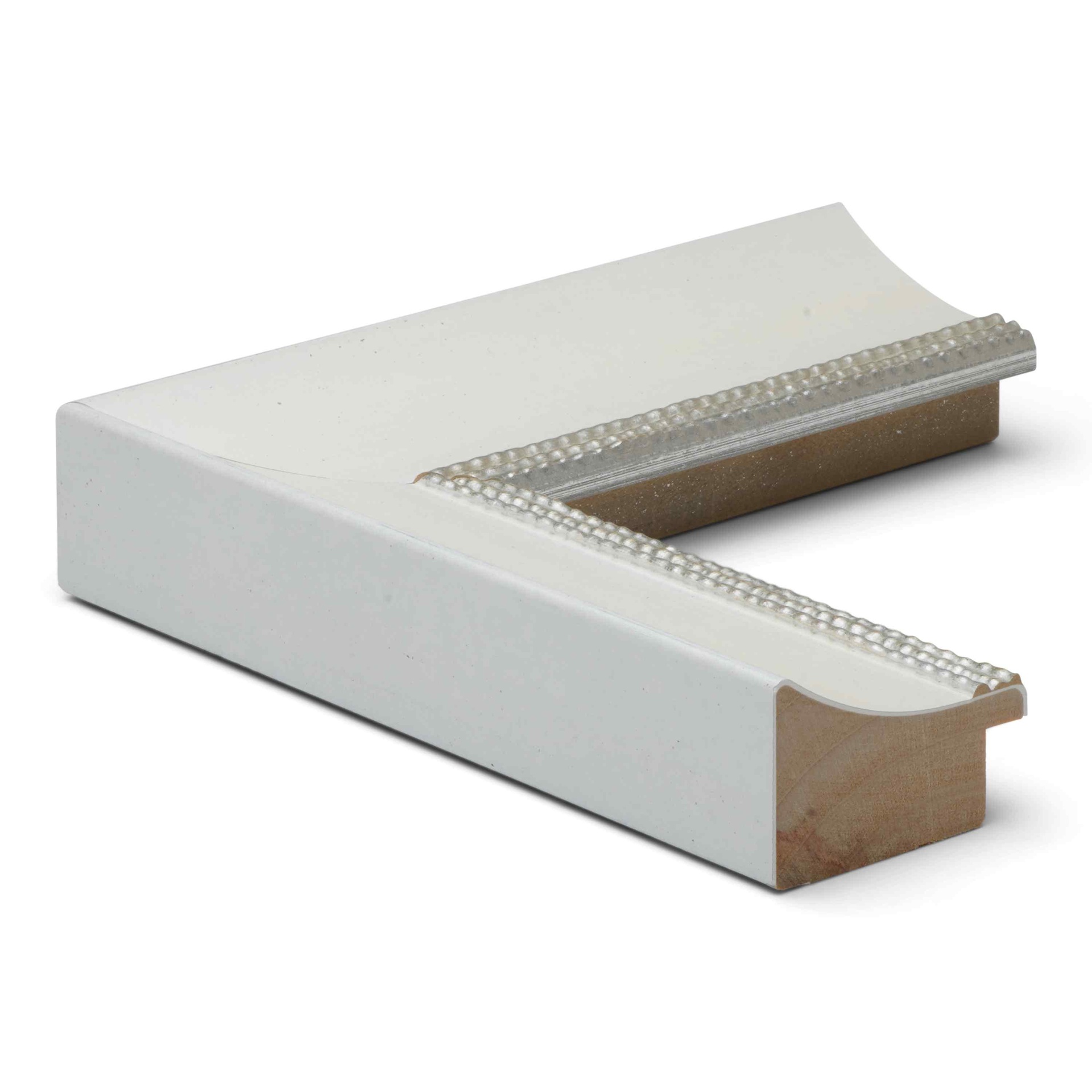 8027 - 1-3/4" WHITE W/ SILVER LIP