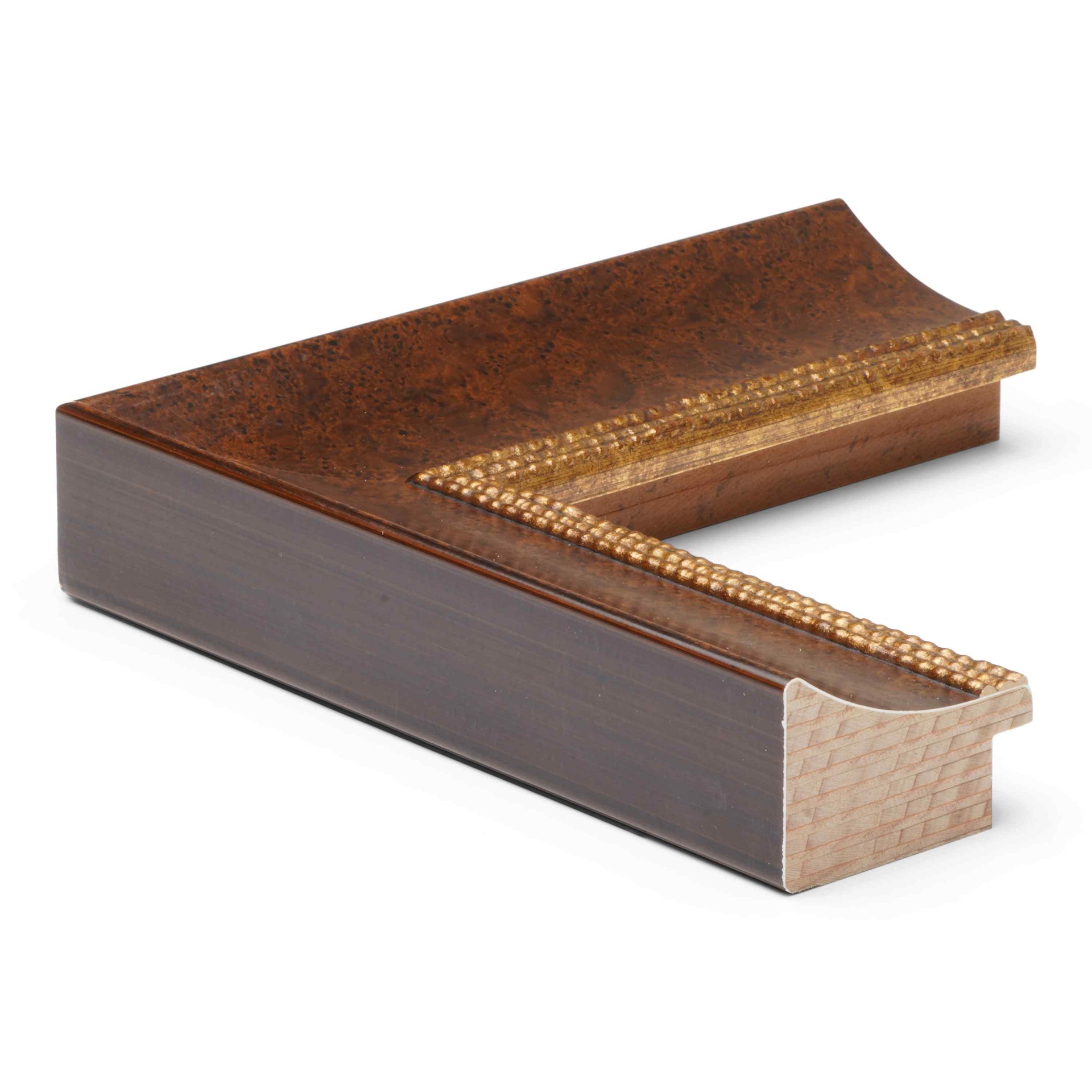 8030 -1-3/4"  BROWN W/ GOLD LIP