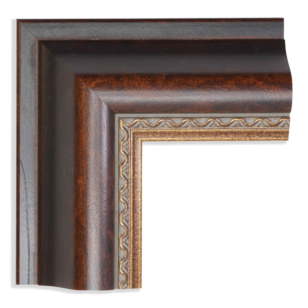 2578 - 2-3/4 ANT. BROWN/GLD ORN.LIP