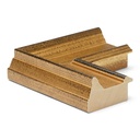 8040 - 2-3/4"  ANT.GOLD W/BLK RUB