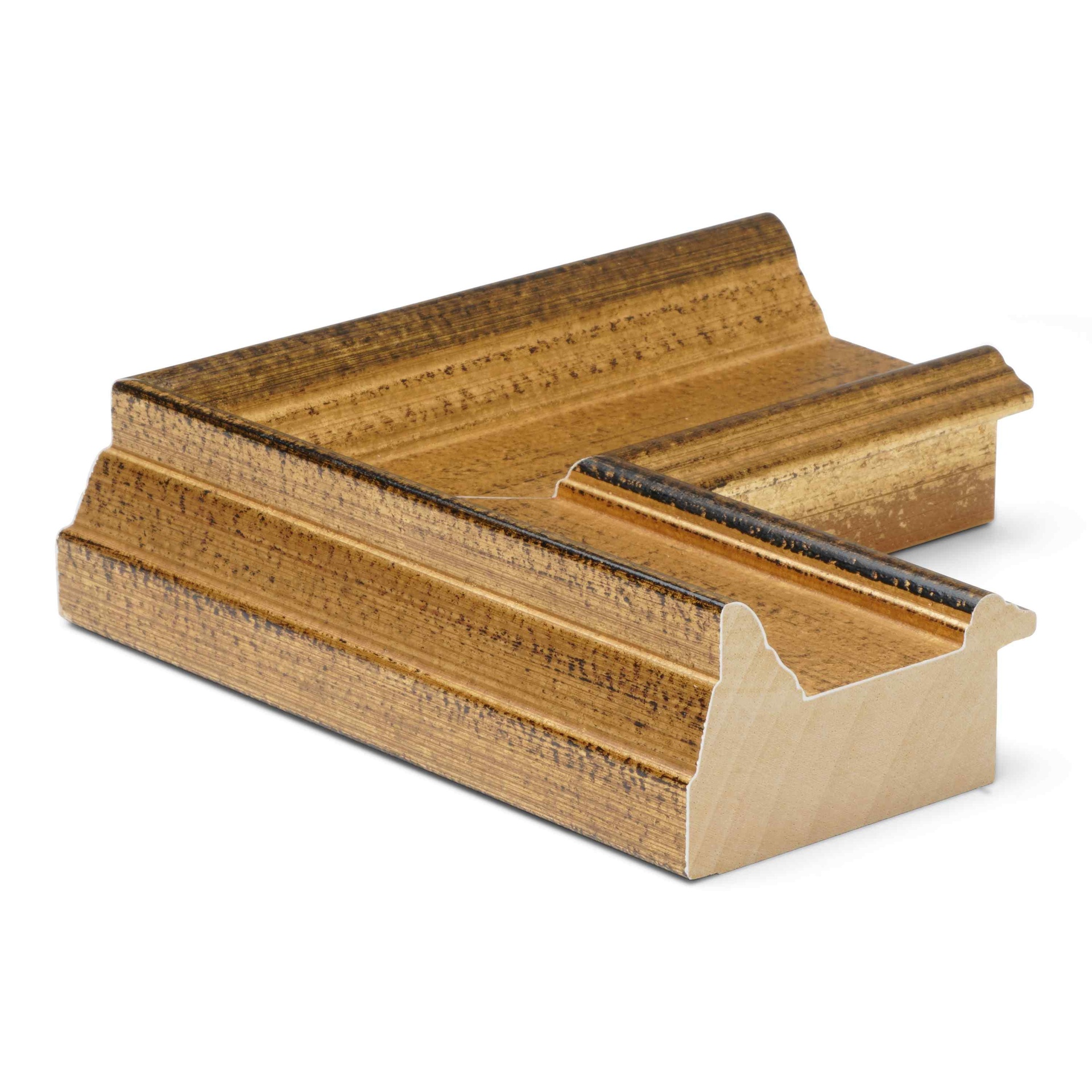 8040 - 2-3/4" ANT. GOLD W/ BLACK RUB