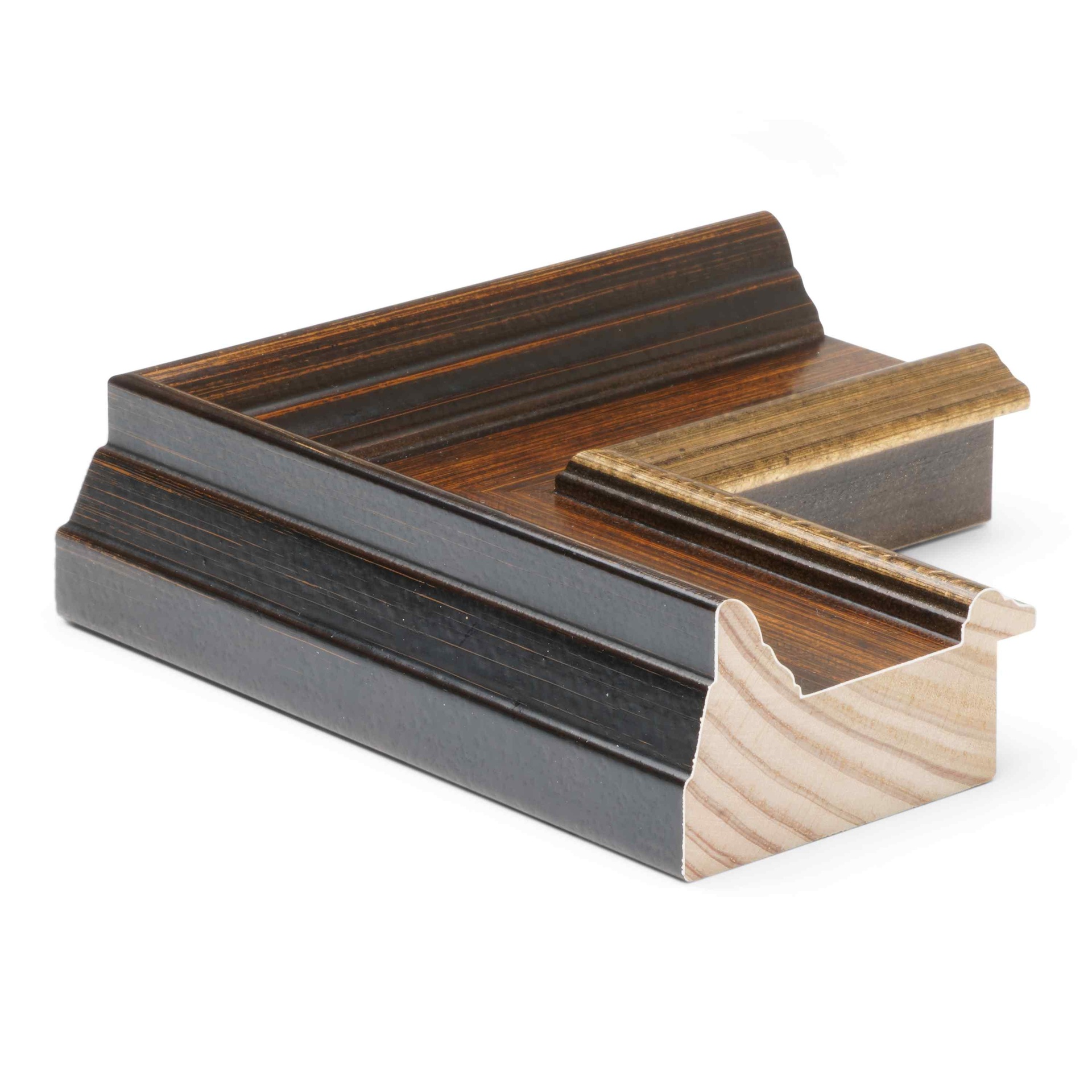 8042 - 2-3/4" BROWN W/ GOLD LIP