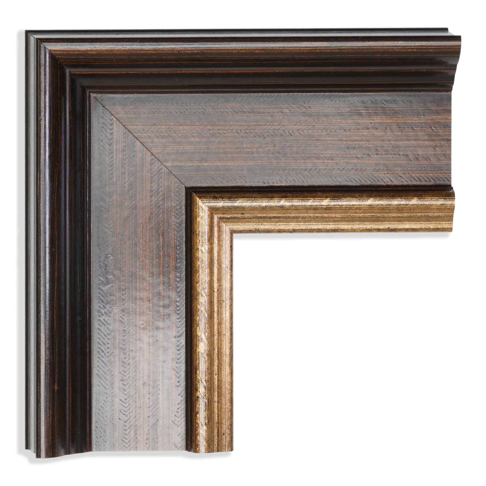 8042 - 2-3/4" BROWN W/ GOLD LIP