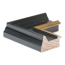 8043 - 2-3/4" BLACK W/GOLD LIP
