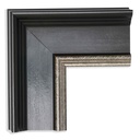 8044 - 2-3/4" BLACK W/SILVER LIP