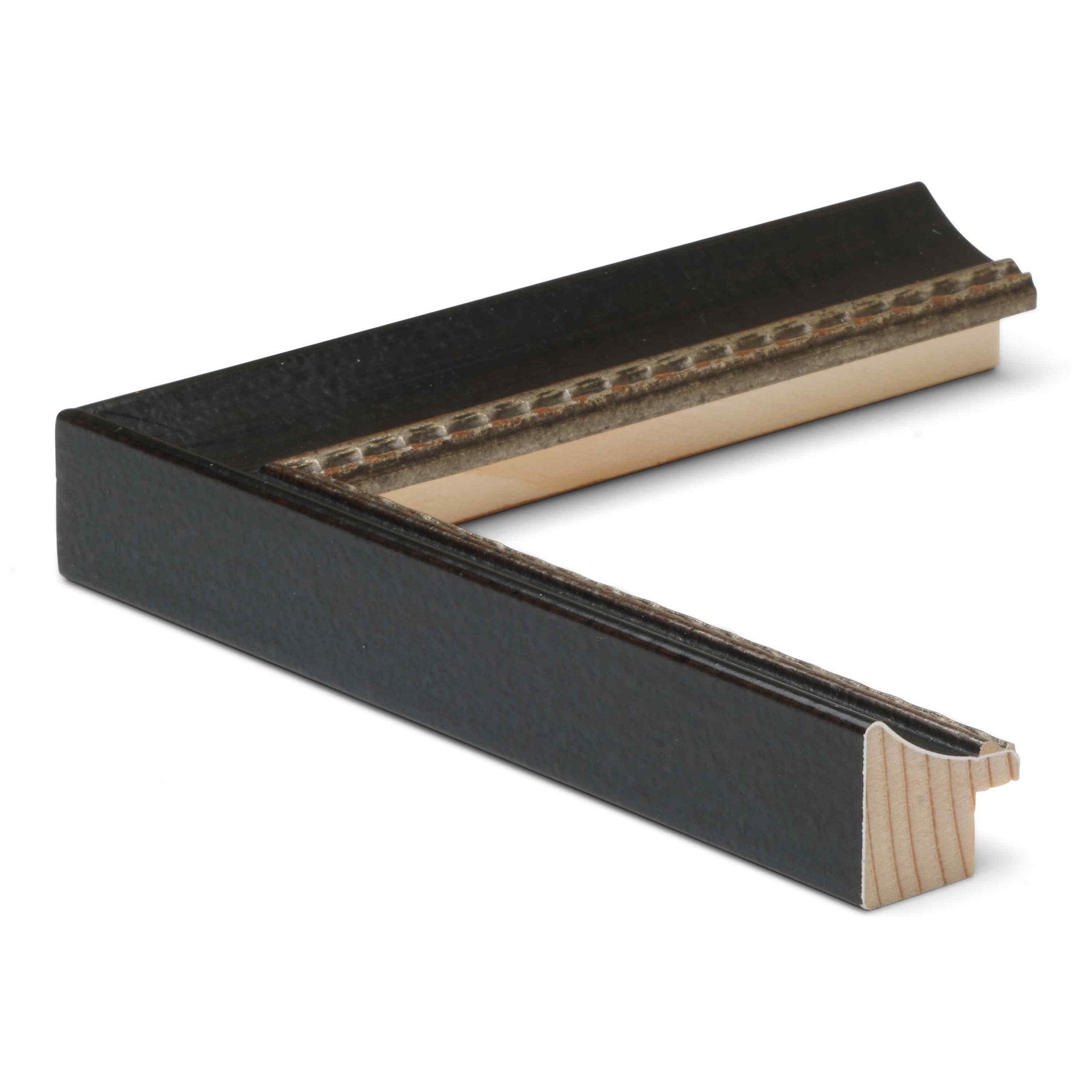 8049 - 1" BLACK W/ SILVER