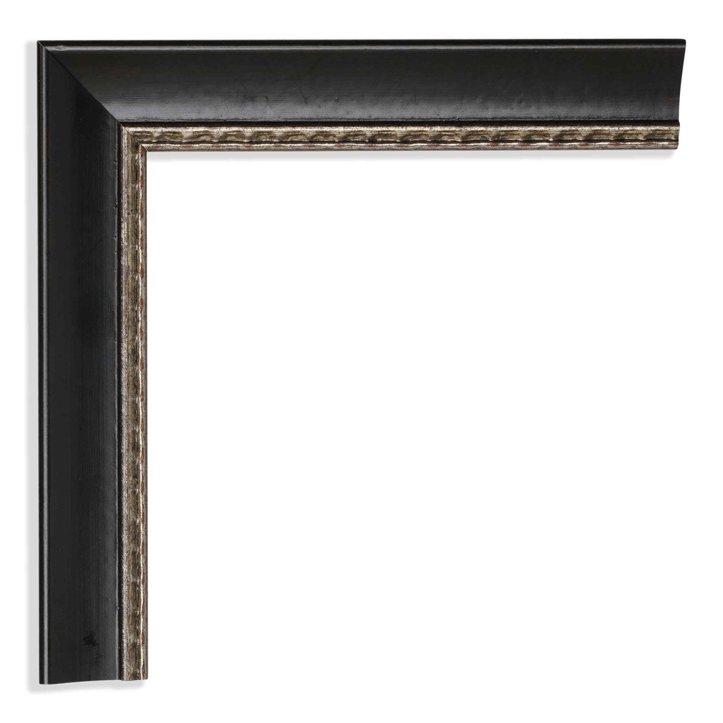 8049 - 1"  BLACK W/SILVER