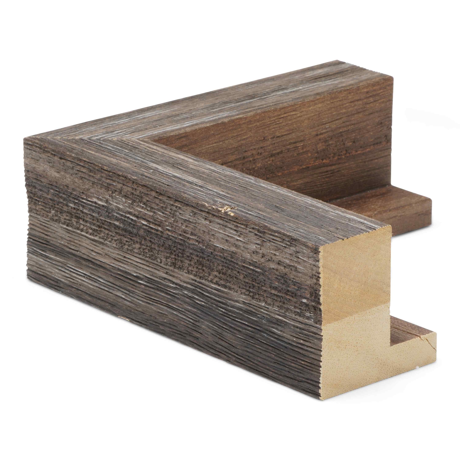 M361-125 - 1-5/8" DEEP DARK BROWN BARNWOOD FLOATER