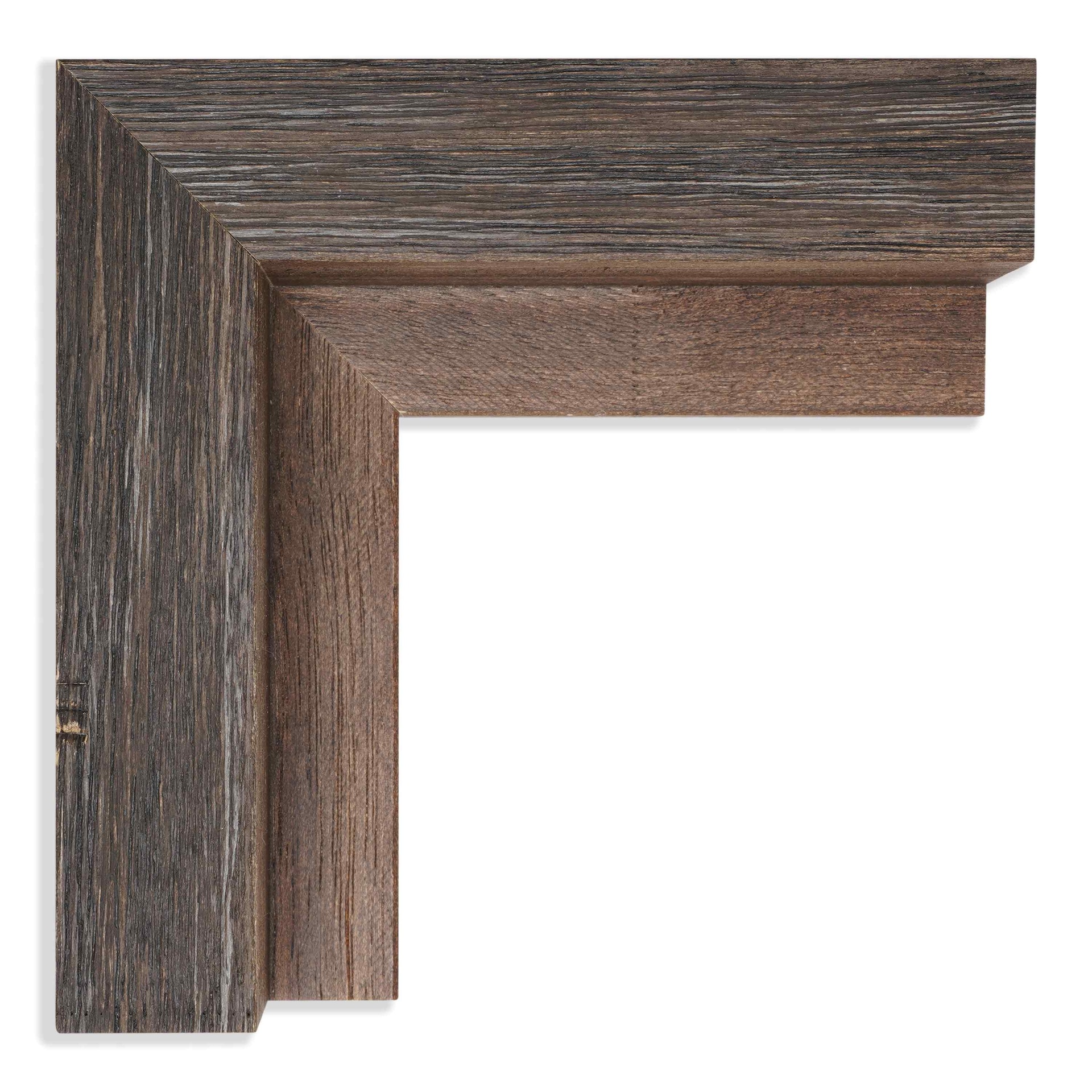 M361-125 - 1-5/8" DEEP DARK BROWN BARNWOOD FLOATER