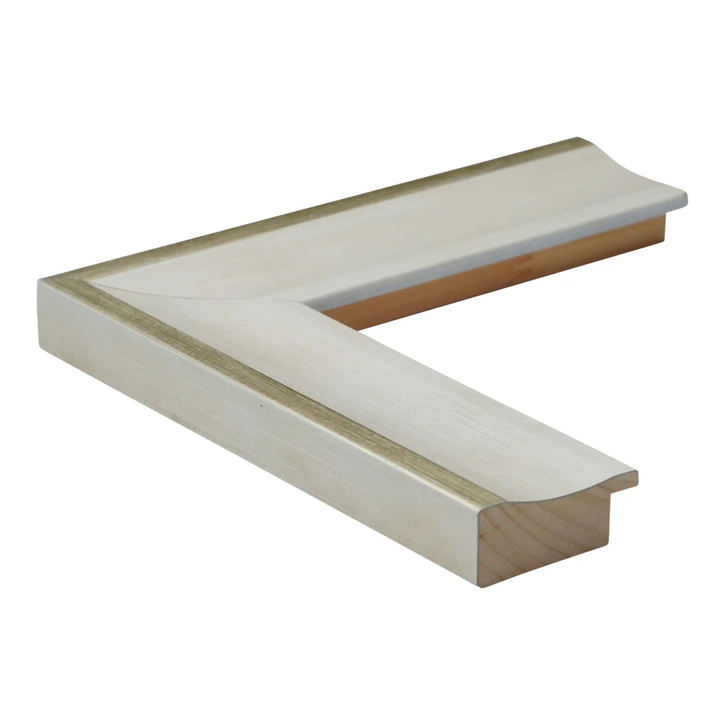 2712 - 1-1/2"  WHITE SILVER TRIM