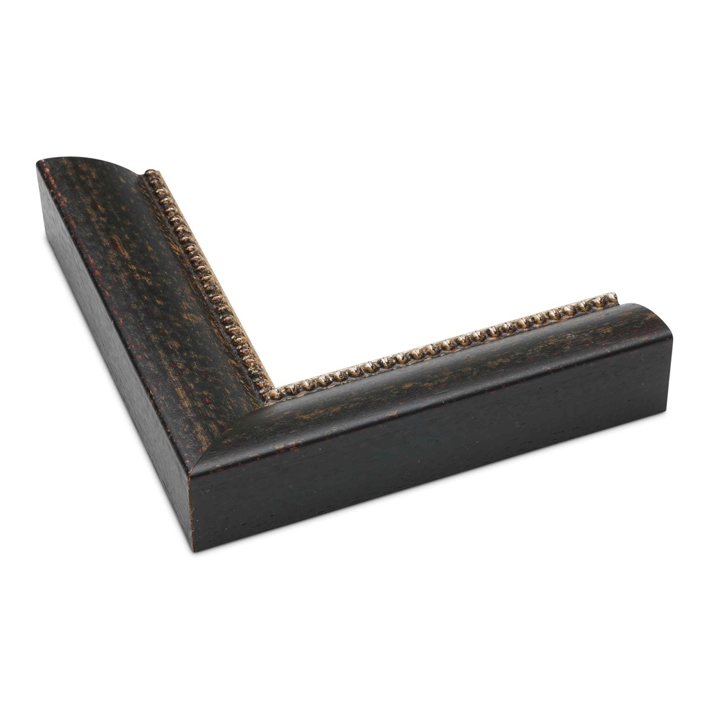 *CLOSEOUT* - 2744 - 1-5/8" Aged Blk w/ Silver Bead