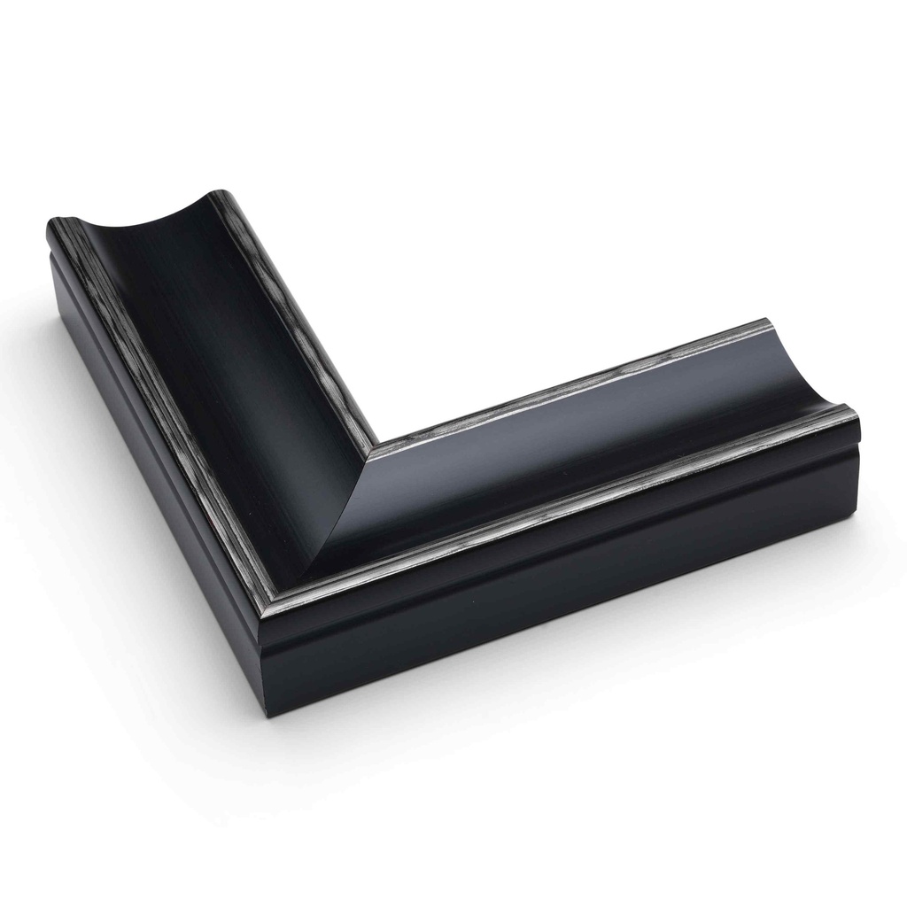 ~CLOSEOUT~ - 2773 - 1-1/2" BLACK /WAVY SIL. EDGE