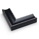 *CLOSEOUT* - 2773 - 1-1/2" BLACK /WAVY SIL. EDGE