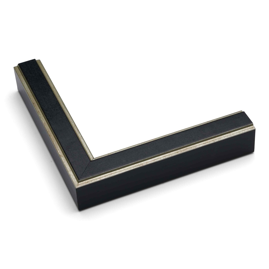 3034 - 1" SILVER & BLACK CAP