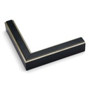 3034 - 1"  SILVER & BLACK CAP
