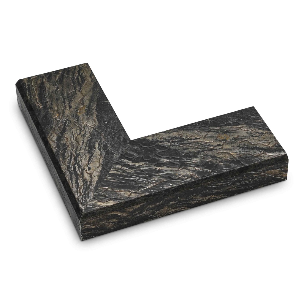 ~DISCONTINUED~ 3066 - 2-1/4" BLACK/GOLD MARBLE