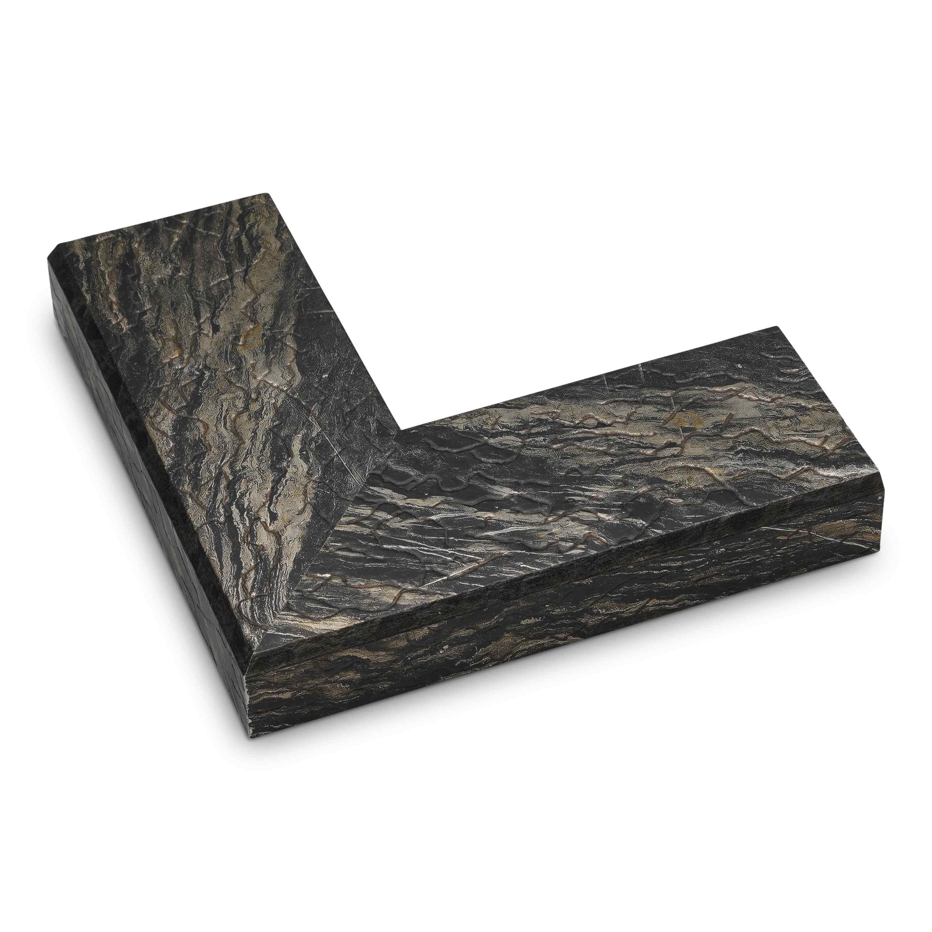 ~DISCONTINUED~ 3066 - 2-1/4" BLACK/GOLD MARBLE