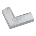 3259 - 2 1/8" White Slope w/ Gold Lip