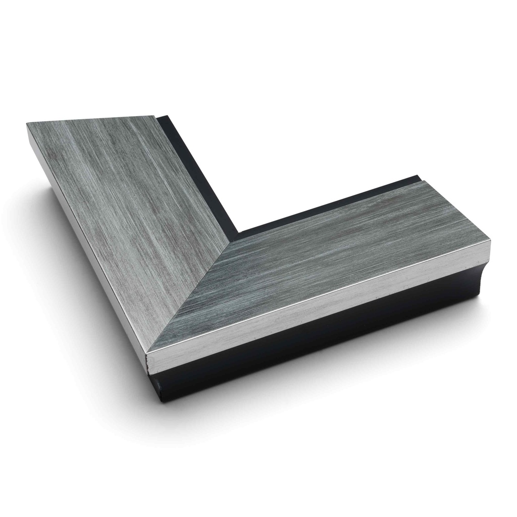 ~CLOSEOUT~ 3085 - 2-1/2" SILVER W/ BLACK LIP