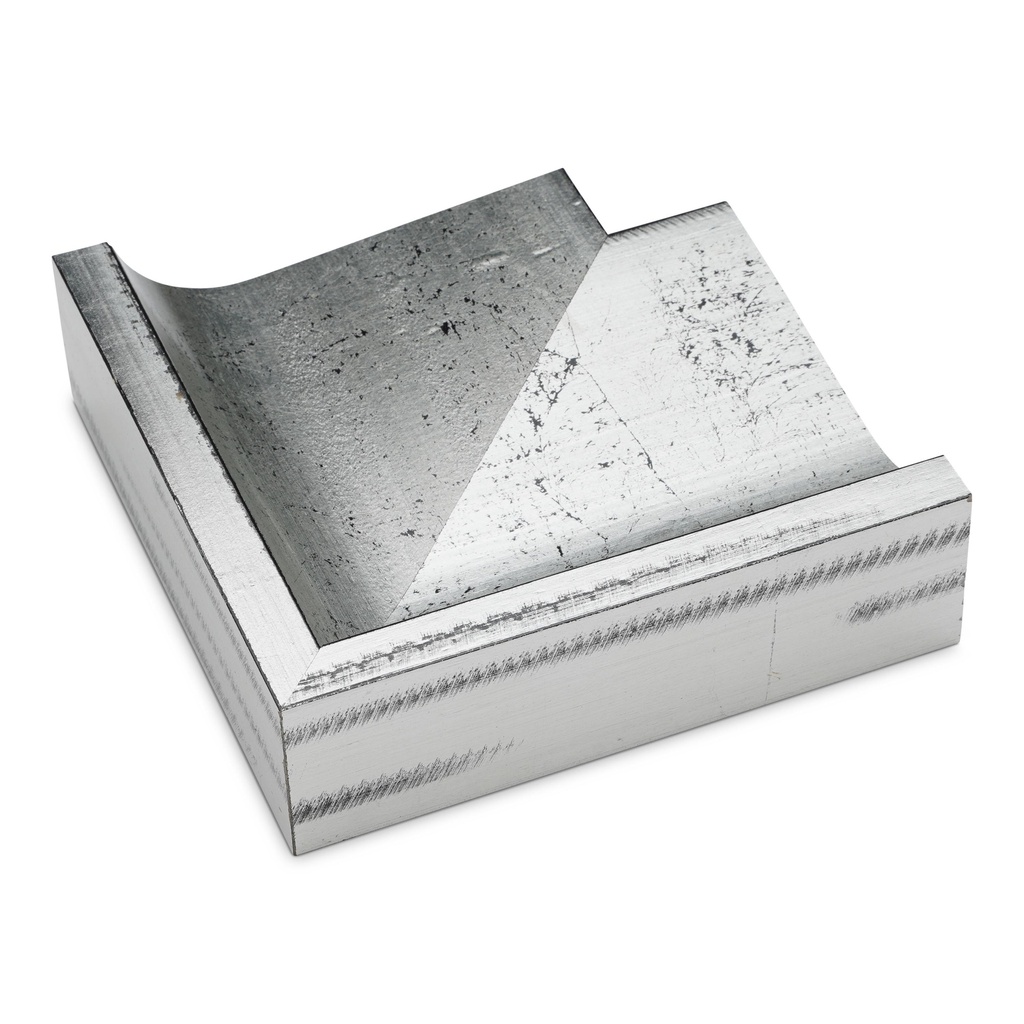 3127- 4-3/4"  SILVER W/BLK RUB