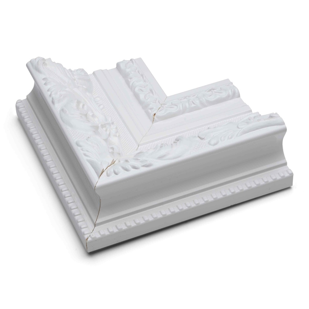 3148 - 4" WHITE ORNATE LACQUER