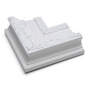 3148 - 4" WHITE ORNATE LACQUER