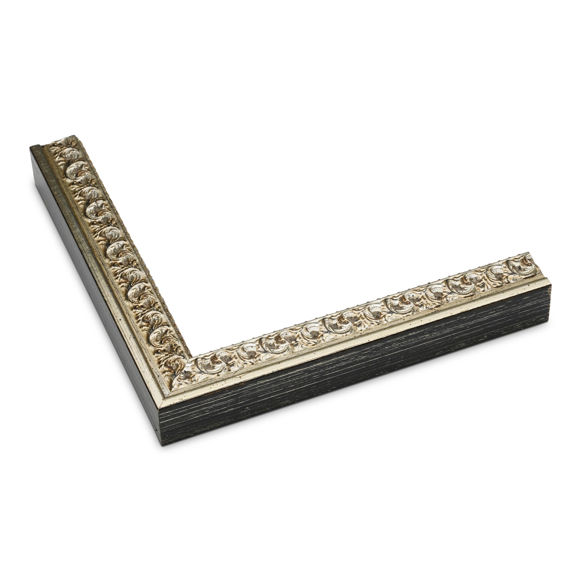 3186 - 7/8" SILVER FLORAL EMBOSS