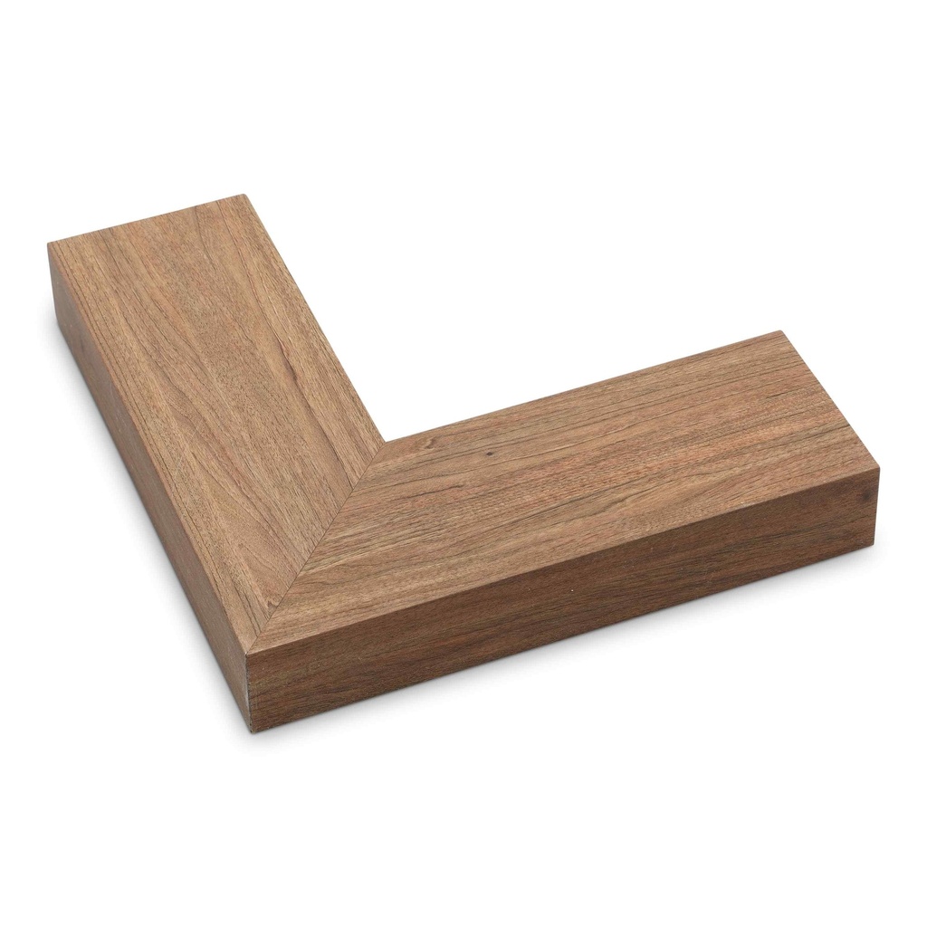 *CLOSEOUT* - 3198 - 2 FLT LT WALNT SIL BEVEL LIP