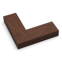 ~DISCONTINUED* 3199 - 2 FLT DK WALNT SIL BEVEL LIP