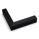 3242 - 1" BLACK W/ RIDGES