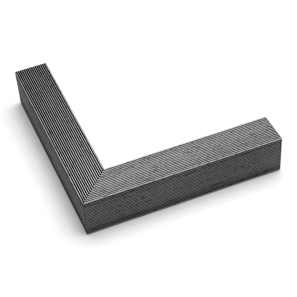 3244 - 1" SILVER W/ RIDGES