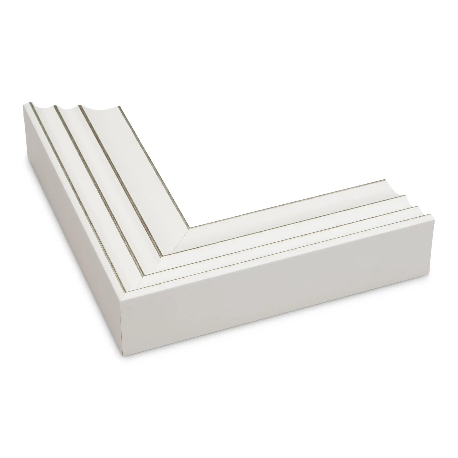 3327 - 2" White with Silver Marquee