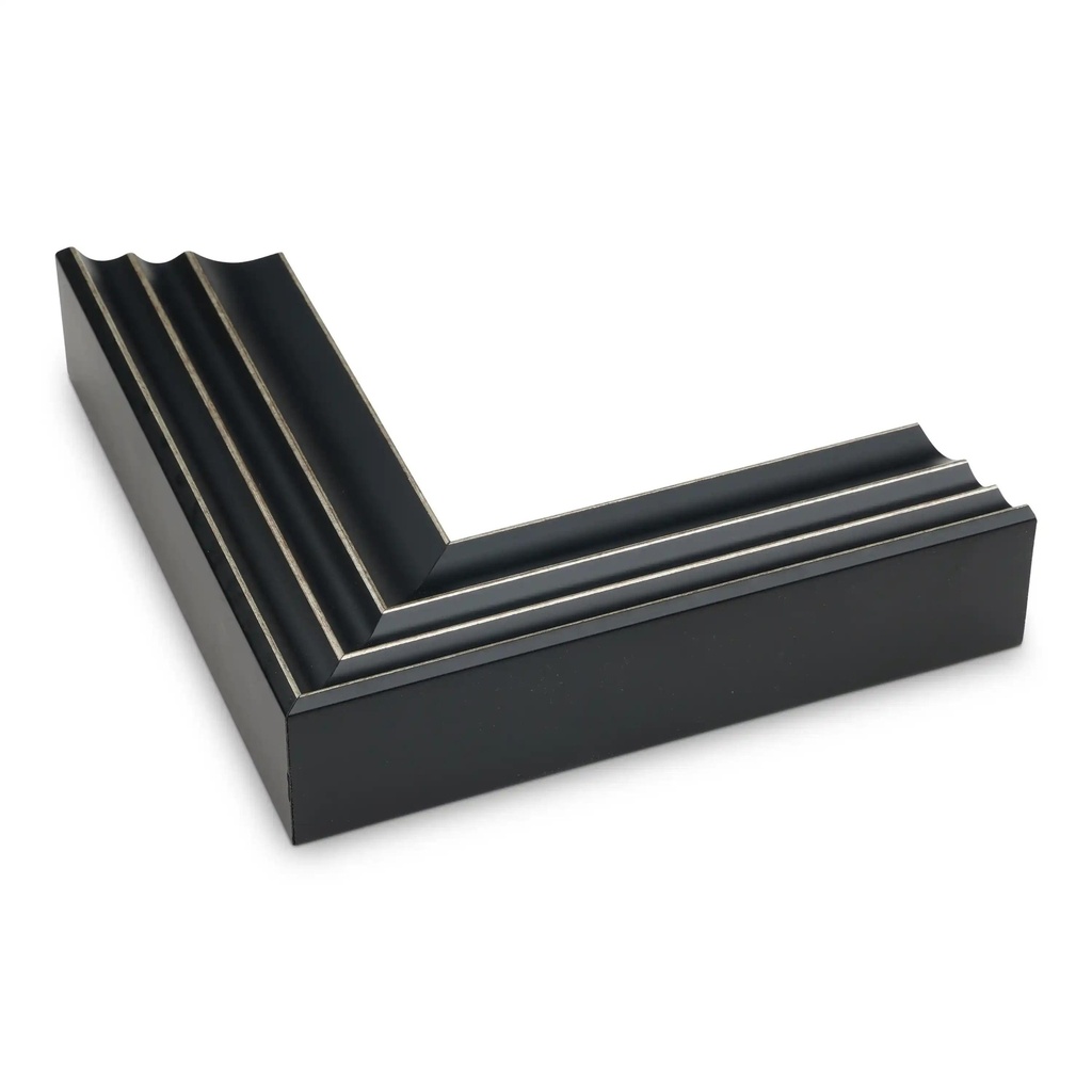 3323 - 2" Black with Silver Marquee