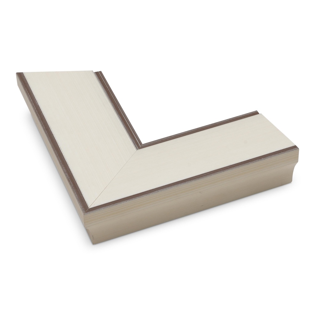 4017 - 2-1/2" OFF WHITE W/ SILVER EDGE