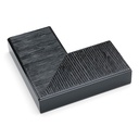 4020 - 3" BLACK GROOVED LACQUER
