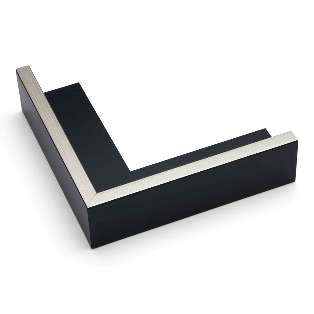 2486 - 1-3/4 BLACK FLOATER/SILV TOP