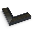 ~CLOSEOUT~ - 5122 - 1-3/4" CHARCOAL W/RIPPLE LIP