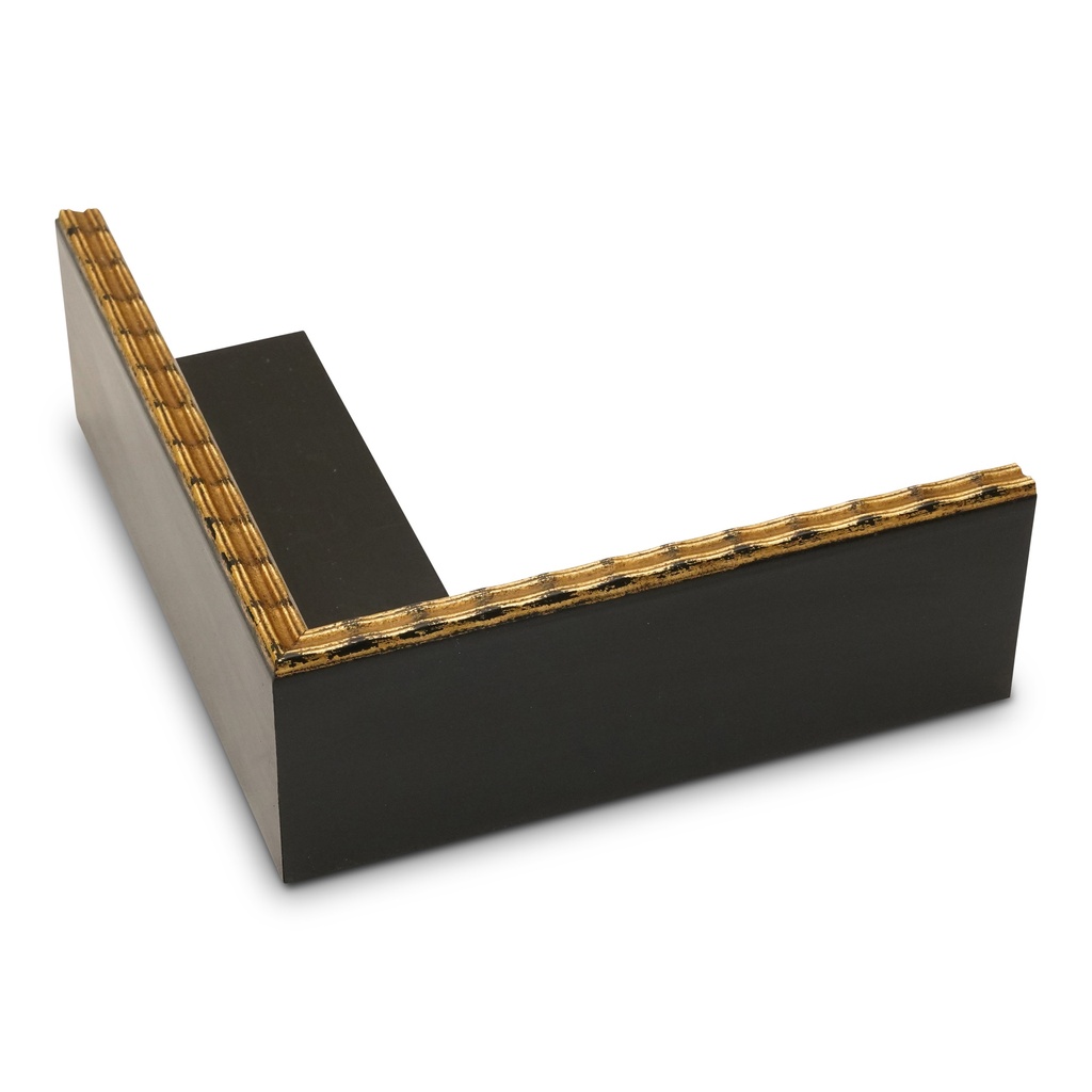 3445 - 1-3/4" Deep Black with Gold Scallop - Signature Floaters