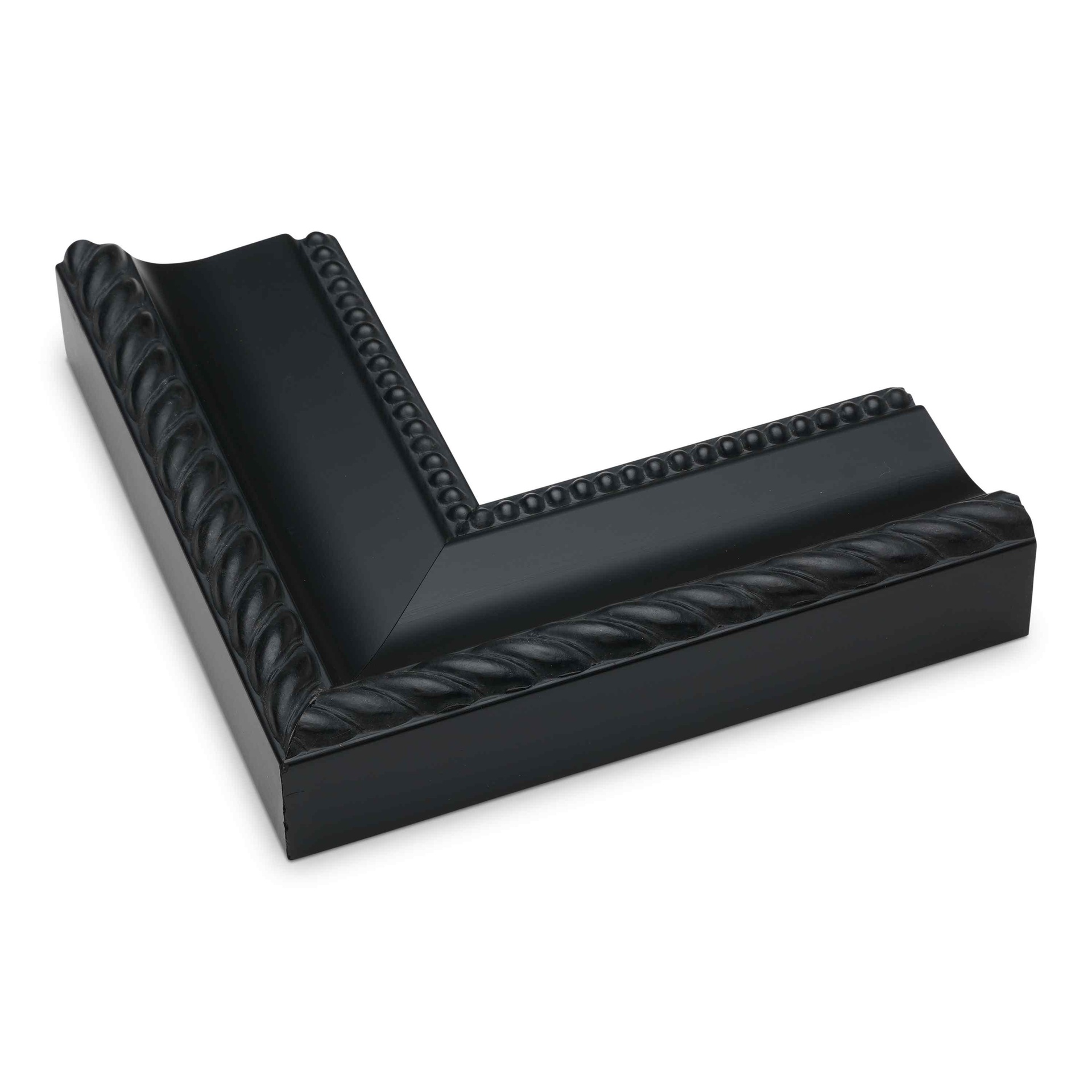 ~DISCONTINUED* - 5181 - 2-3/8" SATIN BLK ROPE W/BEAD