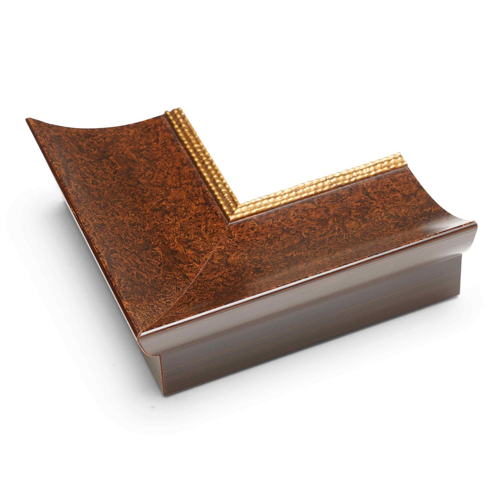 8025 - 3" BROWN W/GOLD LIP