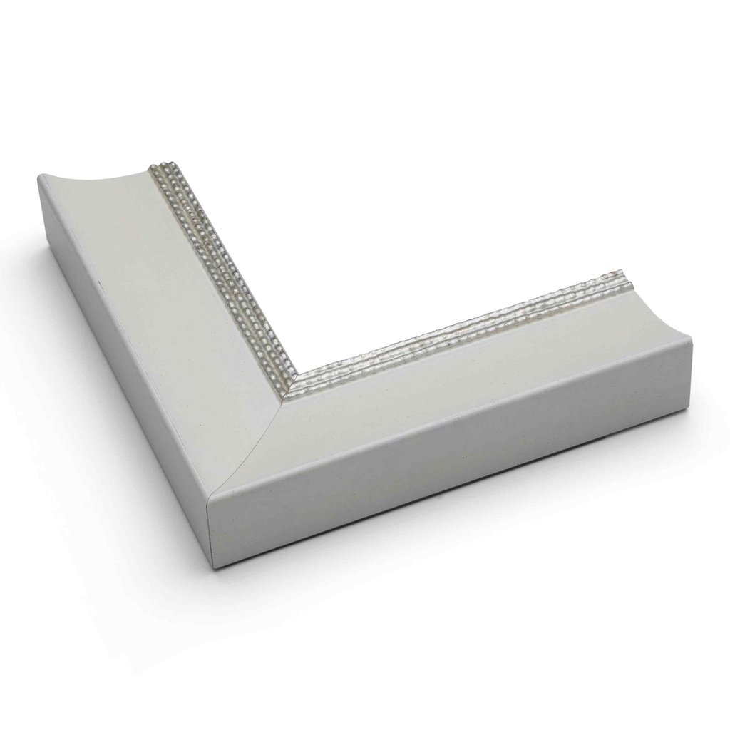 8027 - 1-3/4" WHITE W/ SILVER LIP