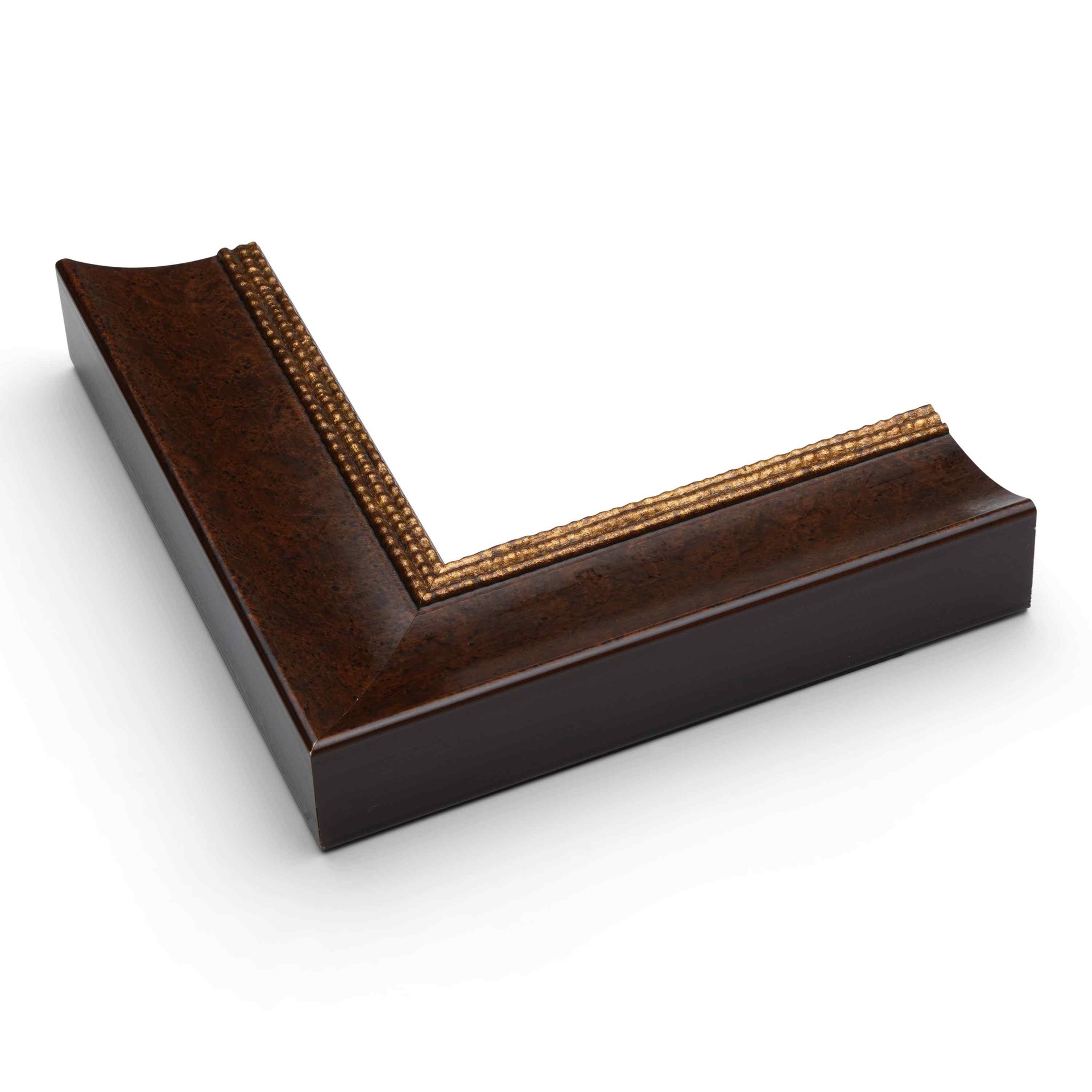 8030 -1-3/4"  BROWN W/ GOLD LIP