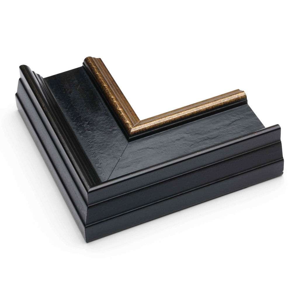 8043 - 2-3/4" BLACK W/ GOLD LIP