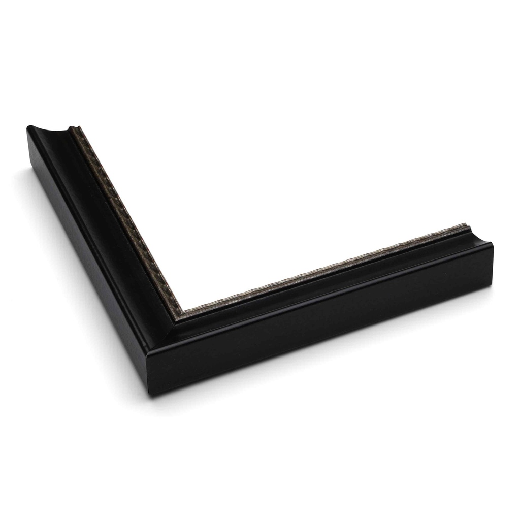 8049 - 1" BLACK W/ SILVER