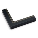 ~DISCONTINUED* 2678 - 1-1/2" FLAT BLACK W/ GOLD LINES