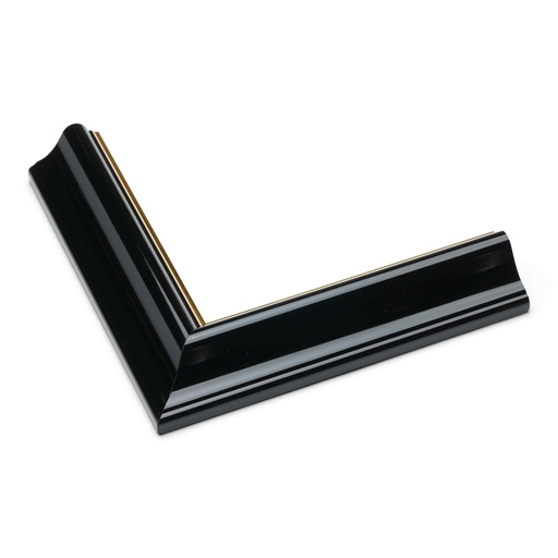 [1287] *CLOSEOUT* - 1287 - 1-1/4" BLACK LACQ/ GOLD LIP