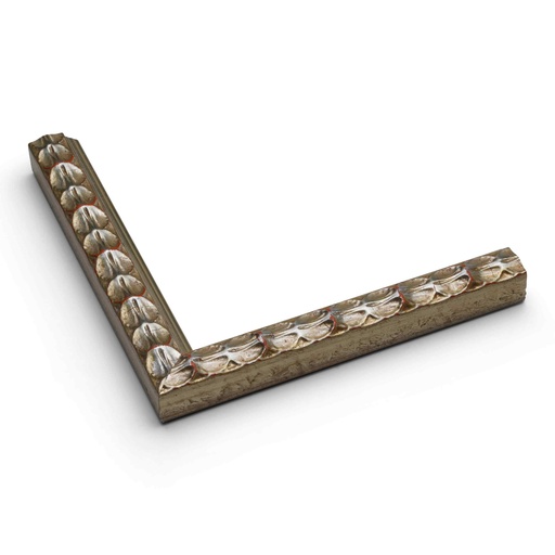 [3282] 3282- 7/8"  SILVER ORNATE CIRCLES