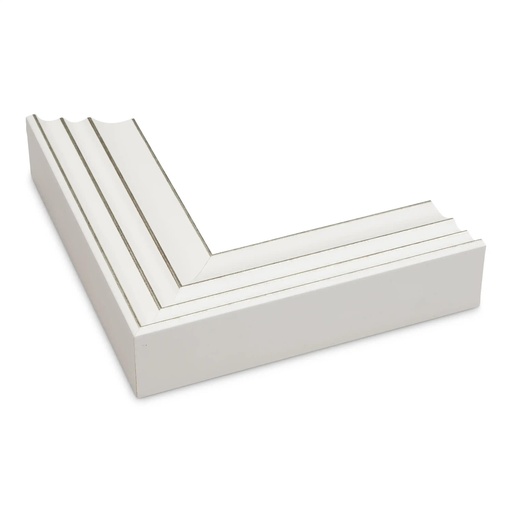 [3327] 3327 - 2" White with Silver Marquee